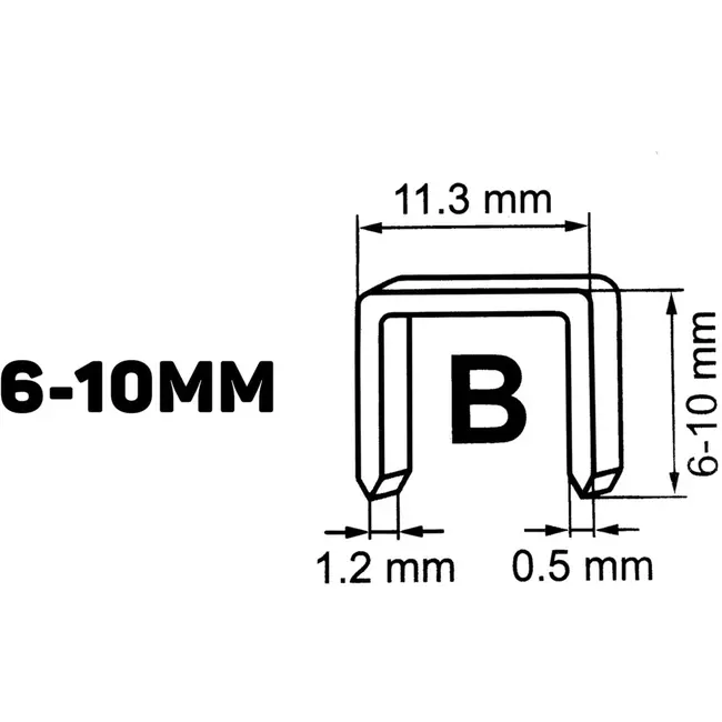 GEKO Hammer tacker - impactmechanisme - ergonomisch - 6-10 mm - staal