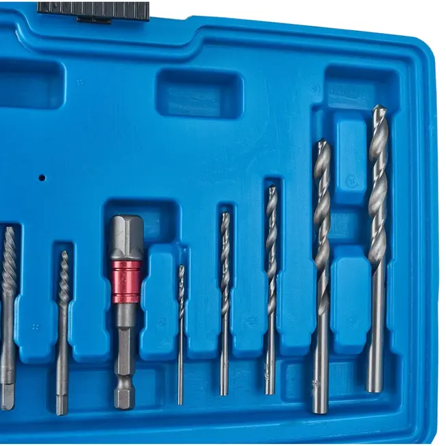 GEKO 26-delige extractorset - CrMo staal - Voor schroeven, moeren en bouten - Inclusief boorbits en moersplijters