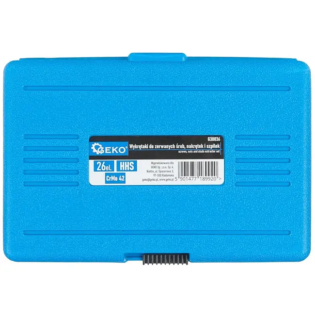 GEKO 26-delige extractorset - CrMo staal - Voor schroeven, moeren en bouten - Inclusief boorbits en moersplijters
