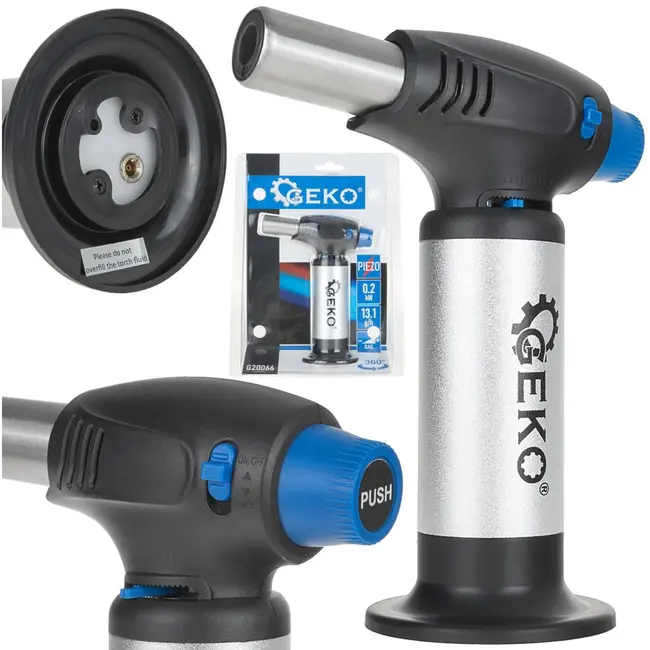 GEKO 360° gasbrander - compact ontwerp - instelbare vlam - navulbare tank - 0,2 kW vermogen