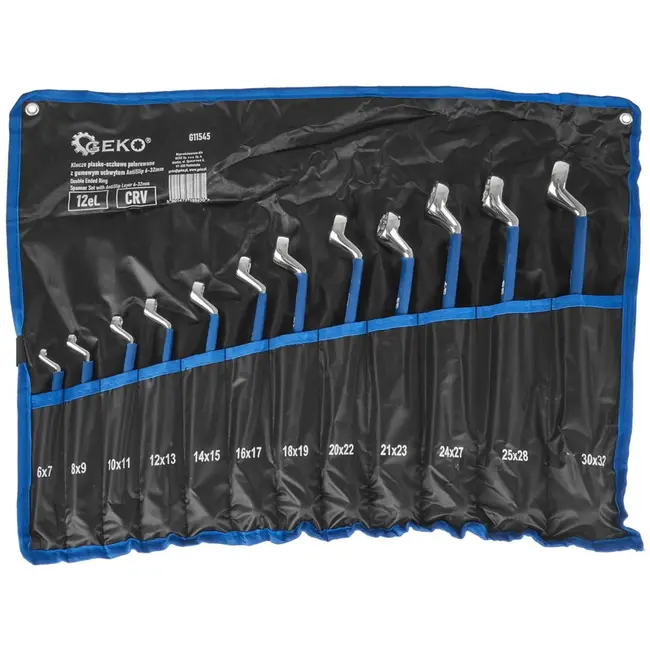 GEKO Dubbelzijdige ringsleutelset - AntiSlip - 6-32 mm - 12 stuks