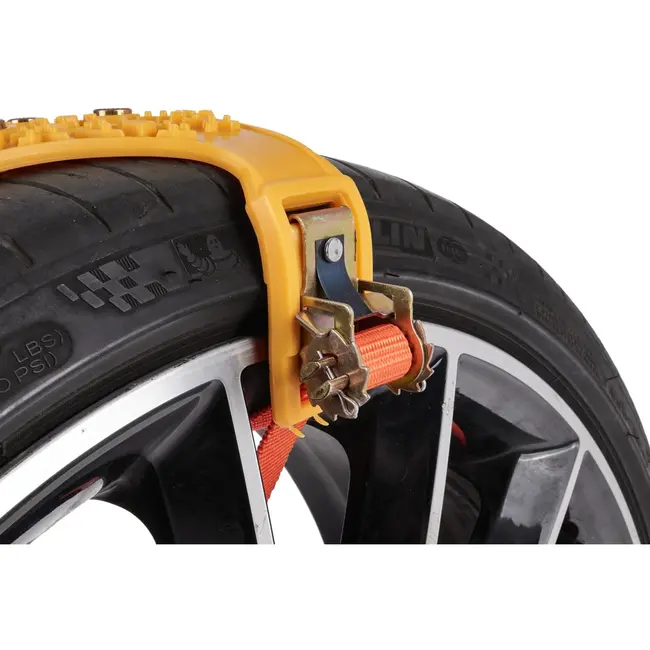 GEKO Sneeuwkettingen - 6 stuks - Snelle installatie - Versterkte grip - Voor banden 165-285 mm