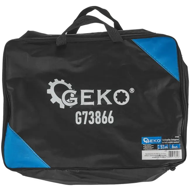 GEKO Sneeuwkettingen - 6 stuks - Snelle installatie - Versterkte grip - Voor banden 165-285 mm