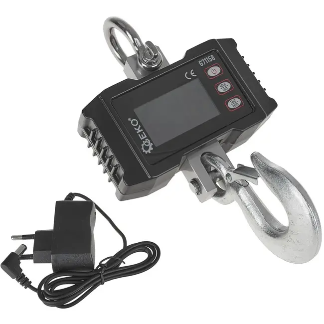 GEKO Digitale kraanweegschaal - Oplaadbaar - 1000 kg capaciteit - Klasse III nauwkeurigheid - Compact ontwerp