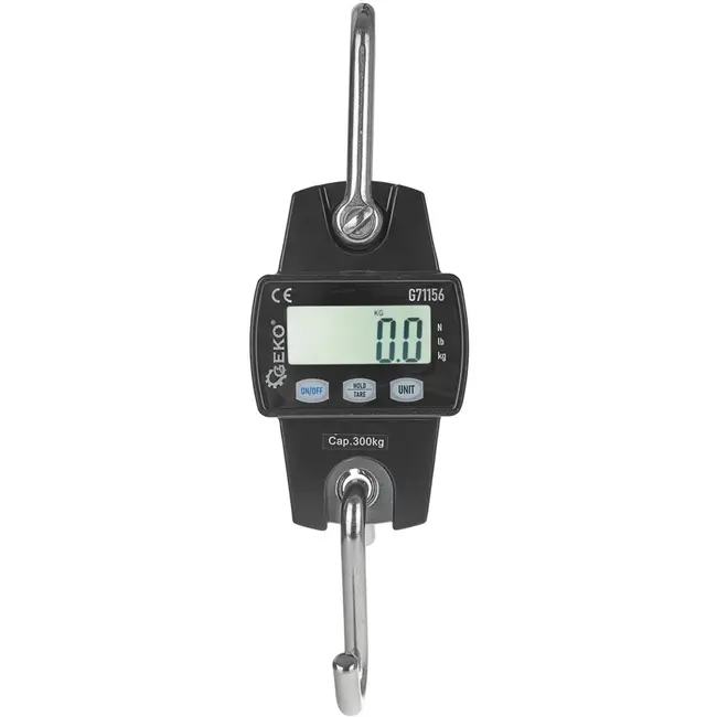 GEKO Elektronische hangweegschaal - 300 kg capaciteit - LCD display - Compact ontwerp