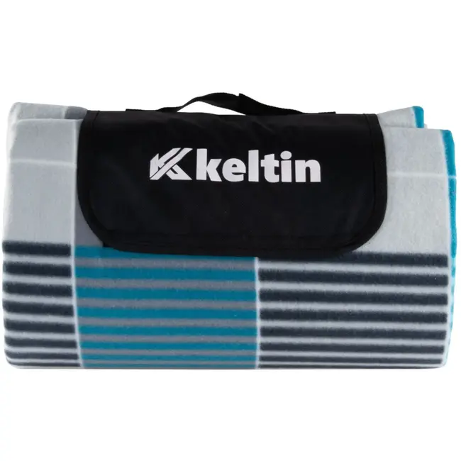 Keltin Geïsoleerde stranddeken - Waterbestendig - 200x200 cm - Grijs & Blauw