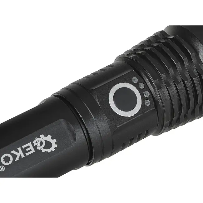 GEKO Tactische LED-zaklamp - 15W - 1500 lumen - Telescopische zoom - IPX8 waterdicht