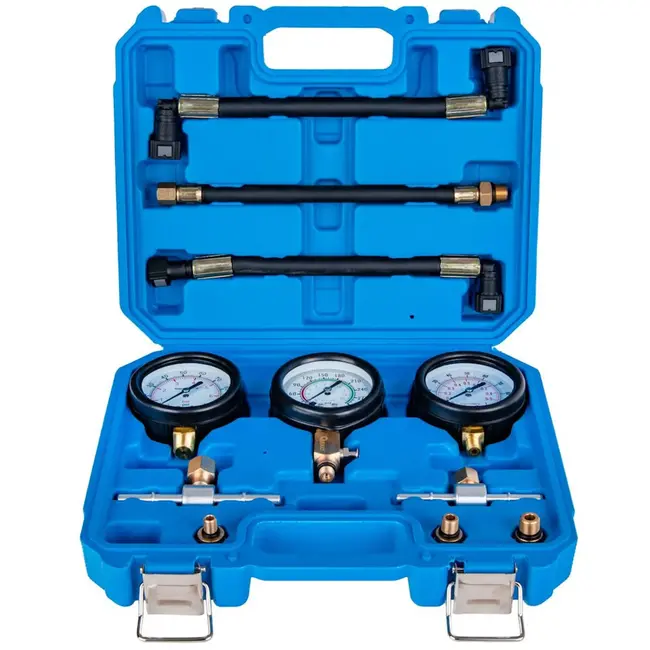 GEKO Motorfiets druktester - Nauwkeurige diagnose - Duurzaam staal - Complete set