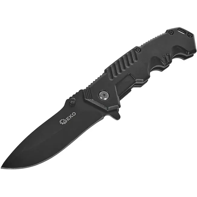 GEKO Tactisch zakmes - inklapbaar - drop point - 200 mm - zwart