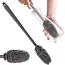 GEKO Siliconen flesborstel - Lang handvat - Grijs - Flexibele borstelharen - 31 cm