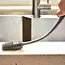GEKO Siliconen flesborstel - Lang handvat - Grijs - Flexibele borstelharen - 31 cm