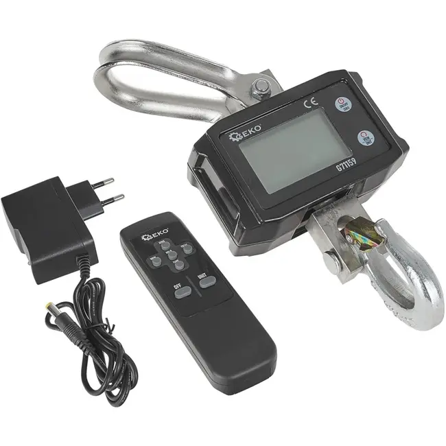 GEKO Digitale kraanweegschaal - 2000 kg - Oplaadbaar - Met afstandsbediening