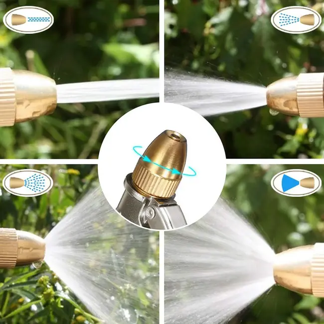 Tvardy Verstelbare tuinspuit - robuust en ergonomisch - messing en aluminium - waterstraal aanpasbaar