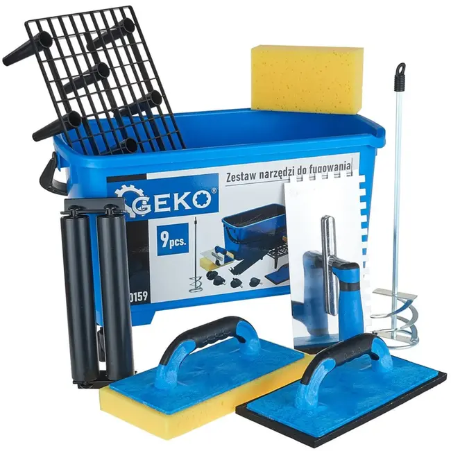 GEKO 9-delige tegelvoegset - compleet en efficiënt - ergonomisch ontwerp - mobiel en duurzaam