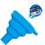 GEKO Opvouwbare siliconen trechter - compact - veelzijdig - blauw - 70 mm