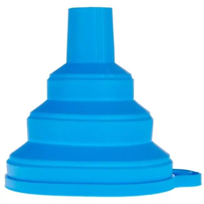 GEKO Opvouwbare siliconen trechter - compact - veelzijdig - blauw - 70 mm