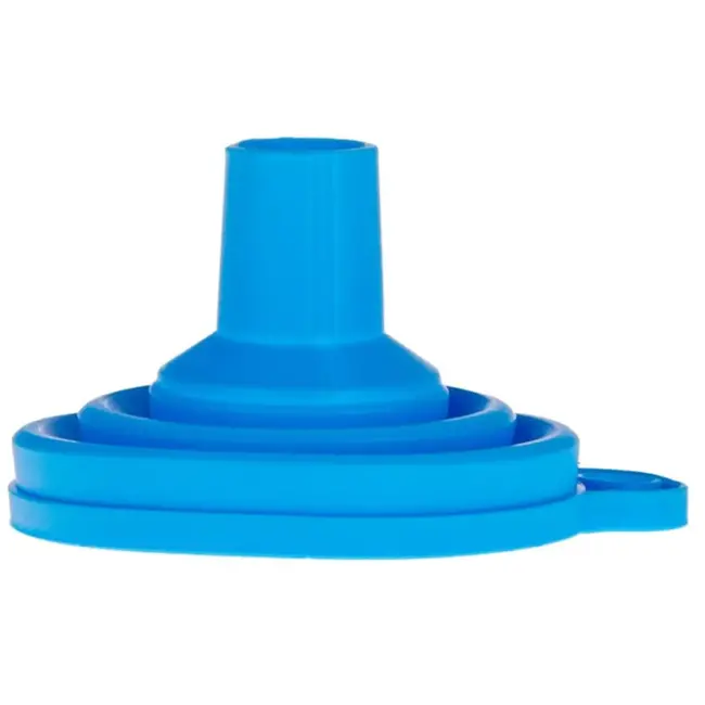 GEKO Opvouwbare siliconen trechter - compact - veelzijdig - blauw - 70 mm