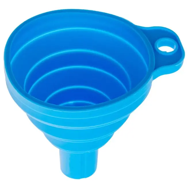 GEKO Opvouwbare siliconen trechter - compact - veelzijdig - blauw - 70 mm