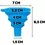 GEKO Opvouwbare siliconen trechter - compact - veelzijdig - blauw - 70 mm