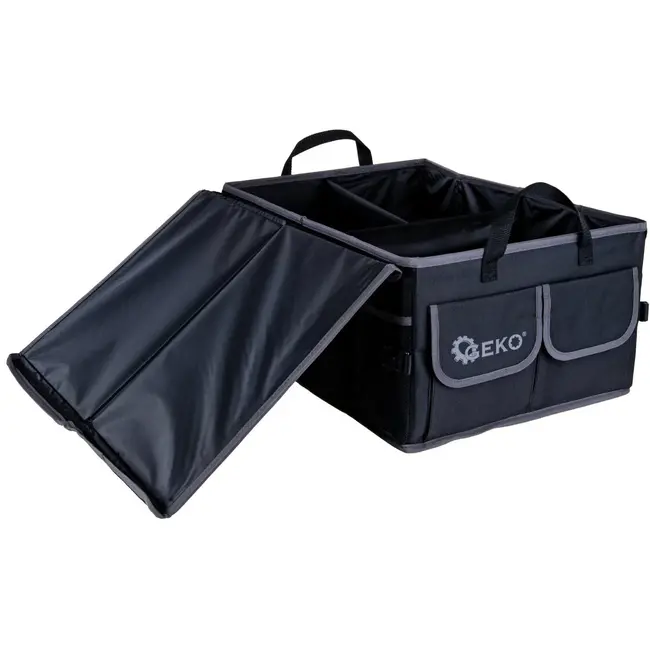 GEKO Verstevigde autokofferbak organizer - Opvouwbaar - Zwart - 55x40x26 cm