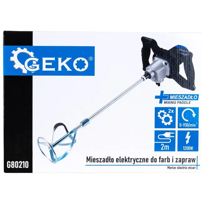GEKO Elektrische mixer - 1200W - 2 snelheden - Inclusief extra mengstaaf