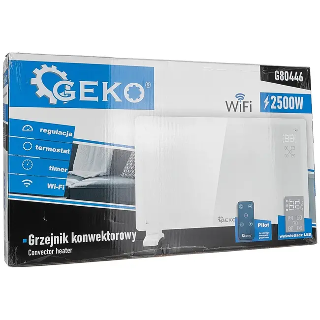 GEKO Elektrische convector met Wi-Fi en afstandsbediening - 2500W - wit