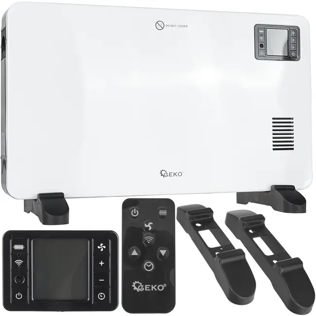 GEKO Convector kachel - 2300W - Wi-Fi - Turbo functie - LCD display - Zwart