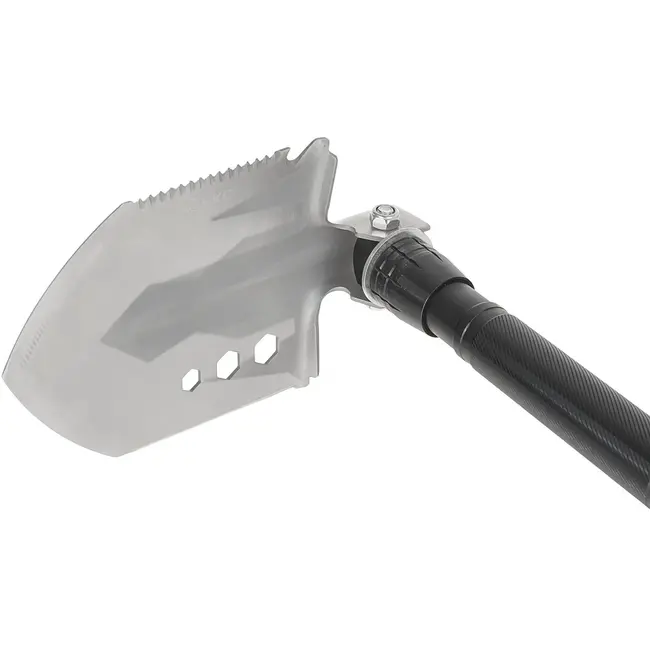 GEKO Opvouwbare survival schep - multifunctioneel - zwart - verstelbare lengte - inclusief accessoires