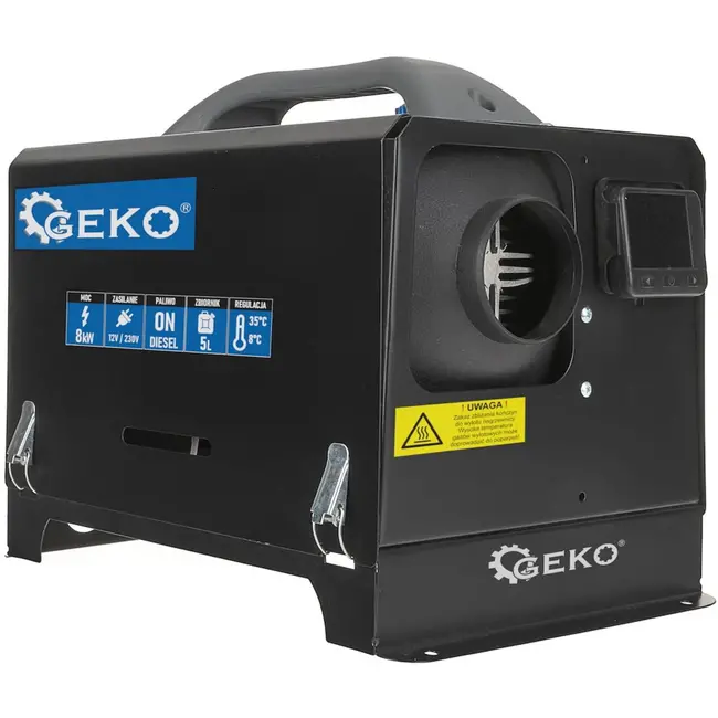 GEKO Diesel luchtverwarmer - 8kW - geïntegreerde brandstoftank - afstandsbediening - 230V/12V
