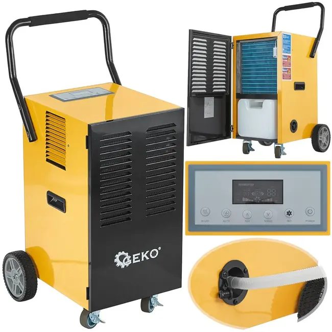 GEKO Industriële luchtontvochtiger - 50L per dag - Mobiel en krachtig - Voor grote ruimtes