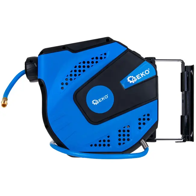 GEKO Luchtslang op haspel - 20m - PVC - Hoge druk - Wandmontage