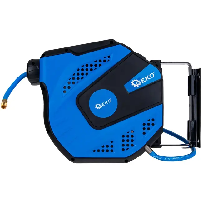 GEKO Luchtslang op haspel - 20m - PVC - Hoge druk - Wandmontage