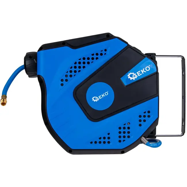 GEKO Luchtslang op haspel - 20m - PVC - Hoge druk - Wandmontage