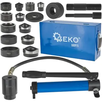 GEKO Hydraulische gatenmaker - 22-60 mm - 10 ton - Voor plaatmetaal - Inclusief draagkoffer