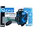 GEKO 4D laserwaterpas - 360° bereik - groene laser - zelfnivellerend - inclusief accessoires