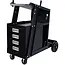 GEKO Welding kar - mobiel - 4 lades - staal - zwart