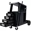 GEKO Welding kar - mobiel - 4 lades - staal - zwart
