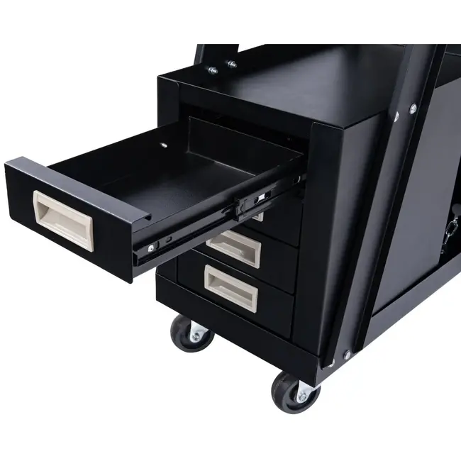 GEKO Welding kar - mobiel - 4 lades - staal - zwart