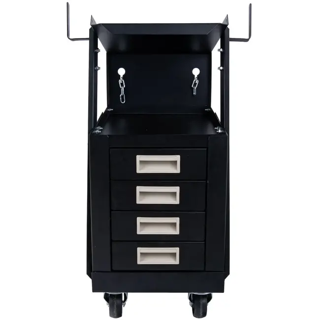 GEKO Welding kar - mobiel - 4 lades - staal - zwart