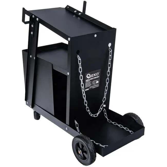 GEKO Welding kar - mobiel - 4 lades - staal - zwart