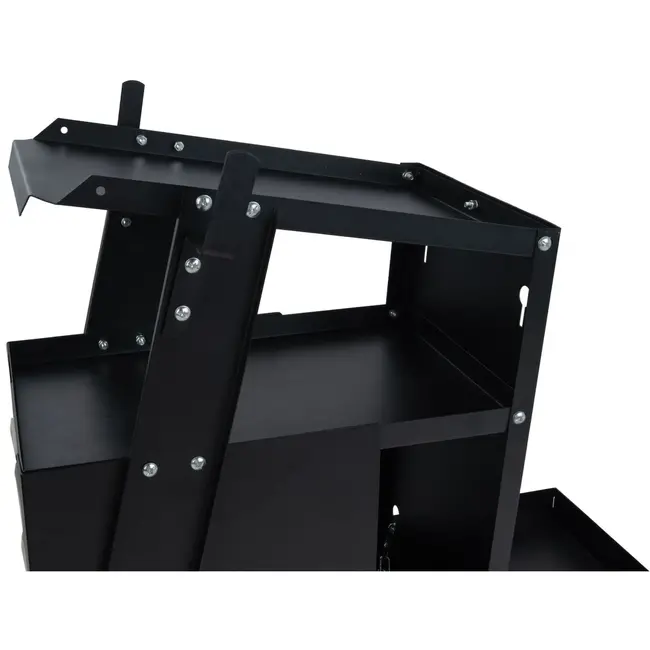 GEKO Welding kar - mobiel - 4 lades - staal - zwart