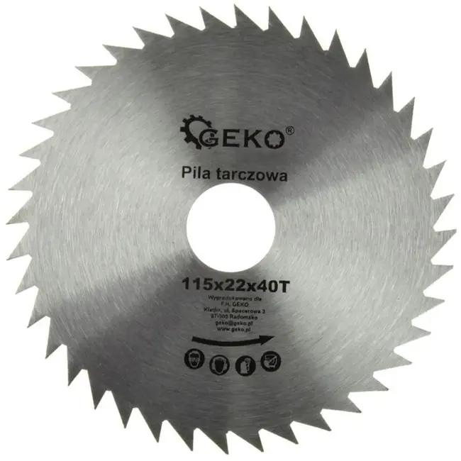 GEKO Cirkelzaagblad - Houtbewerking - 115 mm - 40 Tanden - Staal