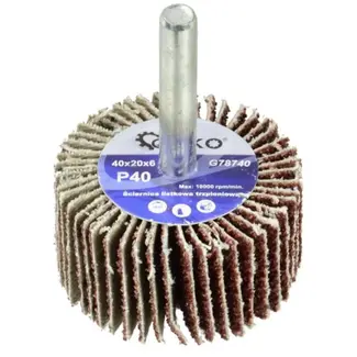 GEKO Schuurwiel - Aluminiumoxide - 40 mm - P40 - 6 mm asdiameter