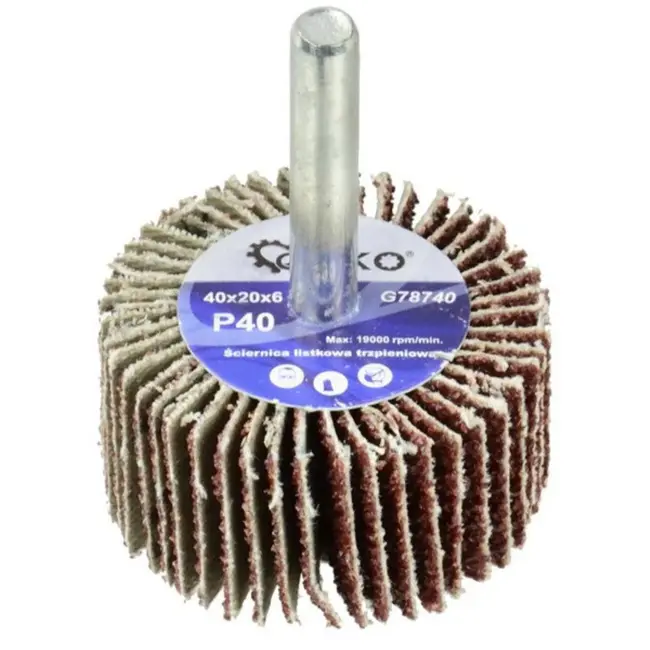 GEKO Schuurwiel - Aluminiumoxide - 40 mm - P40 - 6 mm asdiameter