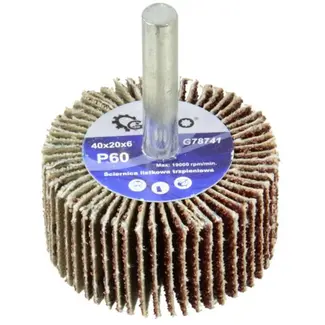 GEKO Schuurwiel - Aluminiumoxide - P60 korrel - 40x20 mm - 6 mm schacht