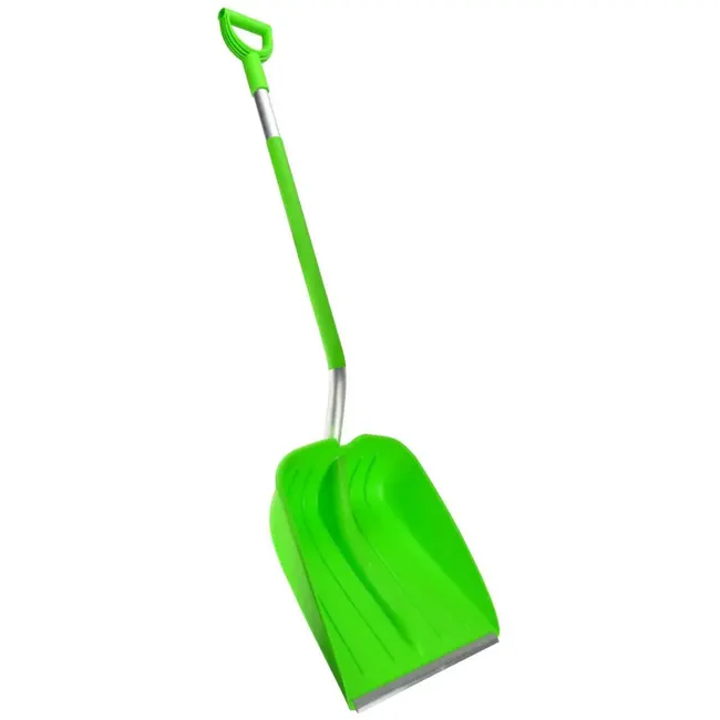 GEKO Plastic schep - Lange steel - Breed blad - Lichtgewicht - 138 cm - Groen