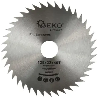 GEKO Cirkelzaagblad - Houtbewerking - 125 mm - 40 Tanden - Staal