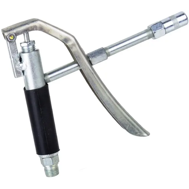 GEKO Vetspuit met pistoolgreep en 6 cm metalen pijp voor auto en machine onderhoud