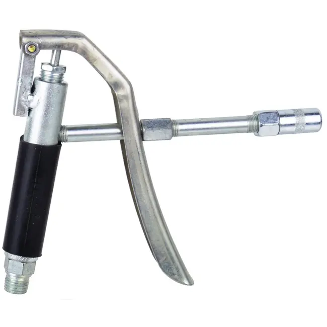 GEKO Vetspuit met pistoolgreep en 6 cm metalen pijp voor auto en machine onderhoud