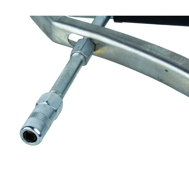 GEKO Vetspuit met pistoolgreep en 6 cm metalen pijp voor auto en machine onderhoud